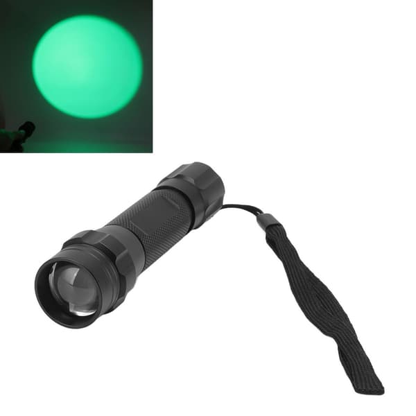Vihreä LED-taskulamppu Zoomable Kannettava Yksitila KLB
