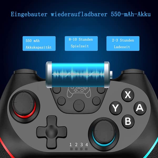 Nintendo Games Switch-kontroller, oppladbar trådløs Switch Lite