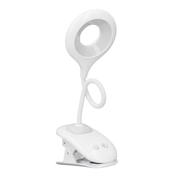 Foldbar Anti-Blends USB LED Bokleselampe med Klips KLB