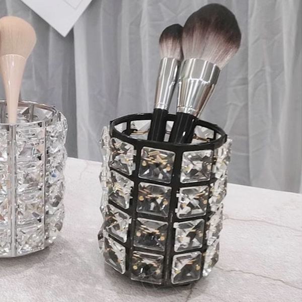 Akryl Makeup Penselholder Transparent Penholder Sort