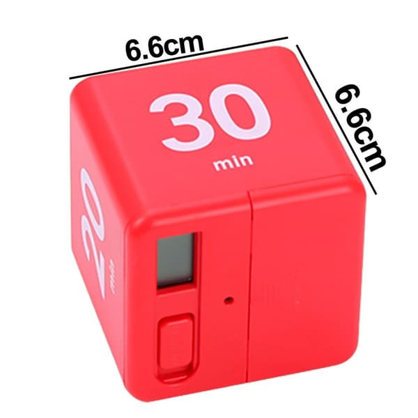 Kube-timer, tyngdekraftsensor, flip-timer, barneklokke, treningsklokke, rød