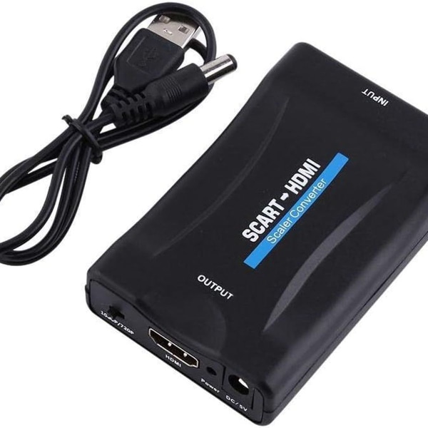 Scart-HDMI-muunnin, 1080P Scart-HDMI-ääni-videomuunnin, musta