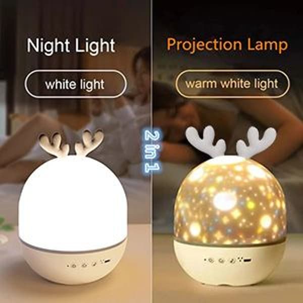 LED stjernehimmelprojektor, stjerneprojektorlys med timer KLB