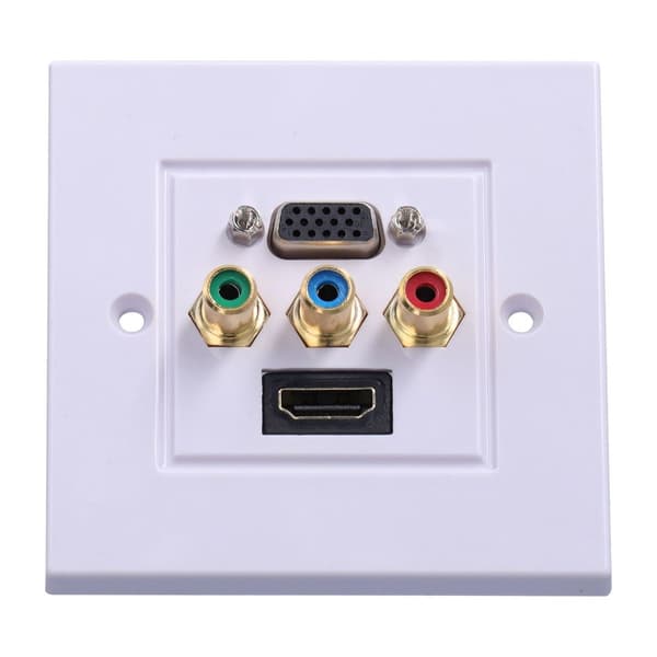 VGA + högupplöst multimedia-gränssnitt + 3RCA väggplatta KLB