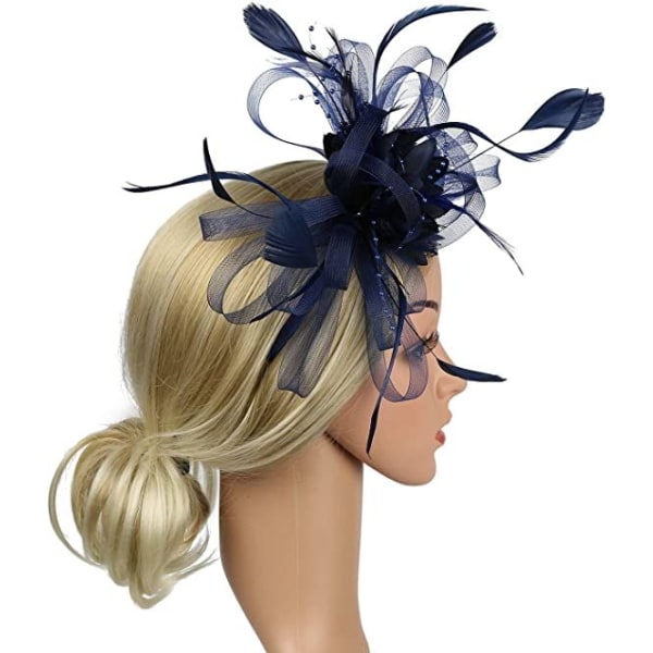 Elegant Fascinator Hat for Kvinner - Brudefjær Hårklemme Tilbehør Cocktail Royal Ascot