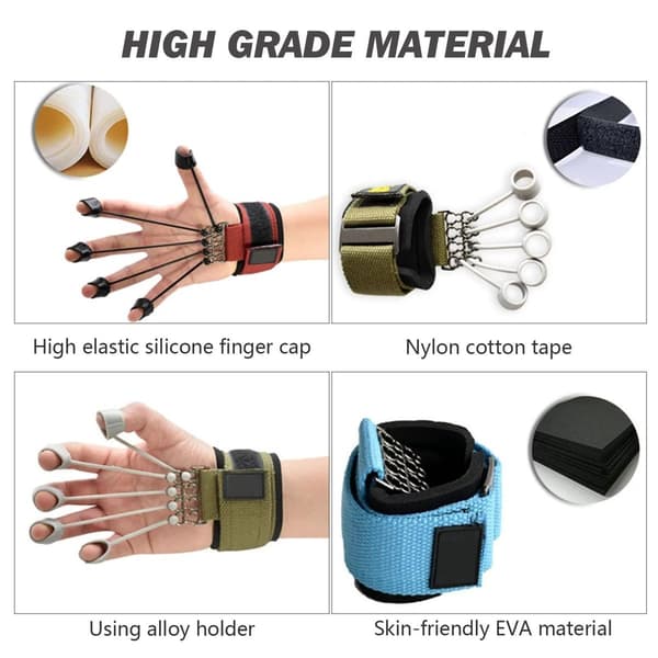 Finger Extensor Exerciser 40 Pound Hand Grip Strengthener Finger Trainer