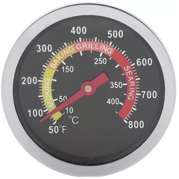 50 800℉/10°C - 400°C Grilltermometer i rostfritt stål för utomhusgrillning