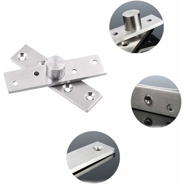 2 kpl ruostumattomasta teräksestä valmistettua 360 asteen kääntyvää saranan kiinnitysruuveilla 75x17mm KLB