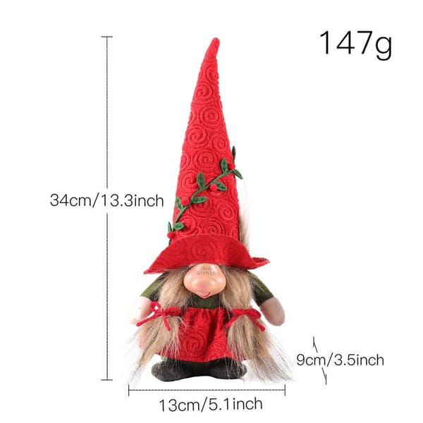 Faceless Dwarf, Stående, Faceless Dwarf, Prydnader, Fylld, Röd KLB