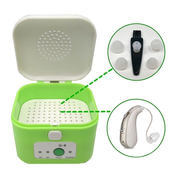 Høreapparat Affugter Tørretumbler Sterilisator Etui Holder, USB Dry Box KLB