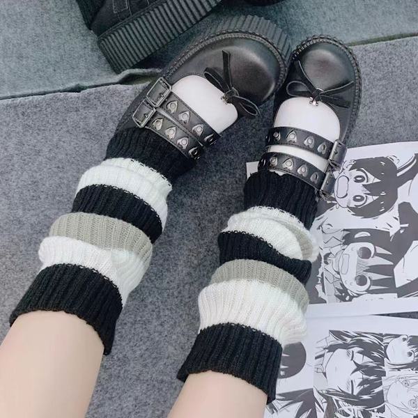 Leg Warmers Bløde Stilfulde Fancy Vinter 80'er Fest Tricolor KLB