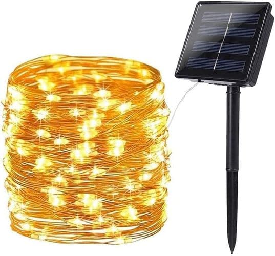 Solcelled julelys til udendørs, BrizLabs 24M 240 LED varm hvid