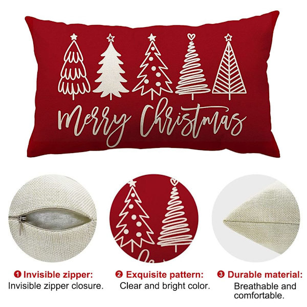 Glædelig jul pudebetræk, landlig stil KLB