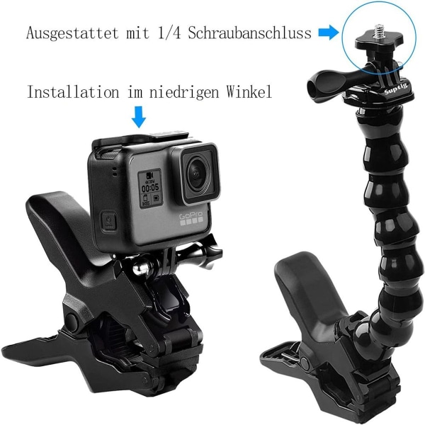 Svanhalsklämma för GoPro actionkameraserie