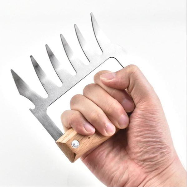 Kødhandler Shredder Claws sæt med 2, kødkroge i mahognifarvet KLB