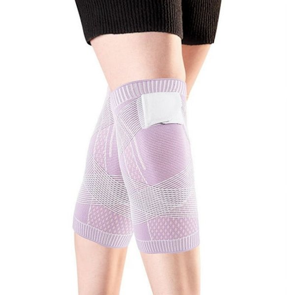 1 Pack Sports Knäskydd Kompression Elastisk Knäskydd Stöd Fitness Knäskydd Skyddande Bandage (Lila, S)