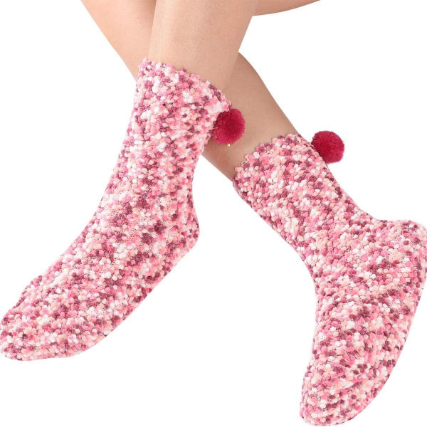 Par Presentförpackning Gosiga Sockor Mjuka Bekväma Varma Fluffiga Hemsockor KLB