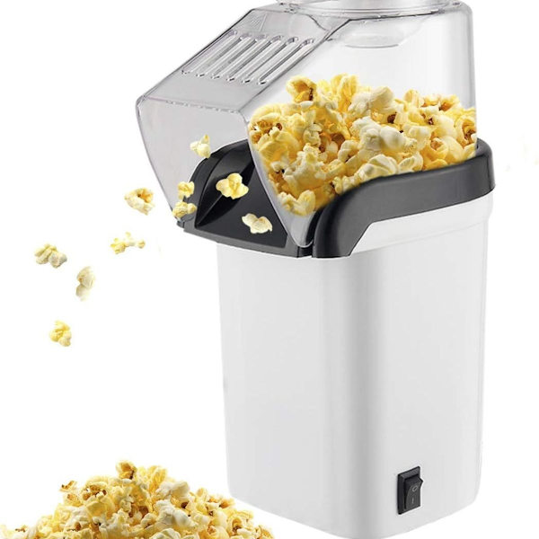 Popcornmaskin, popcornmaskin, varmluftspopcornmaskin, vit