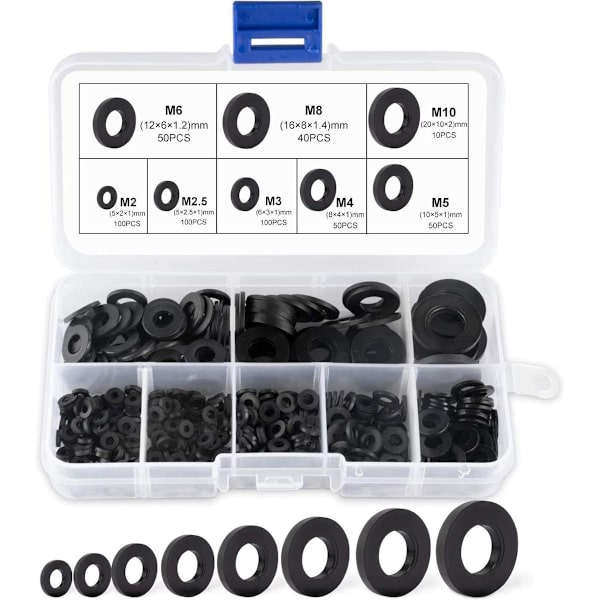 Sorte plastbrikker, mekanikerbrikker, sortiment fra KLB