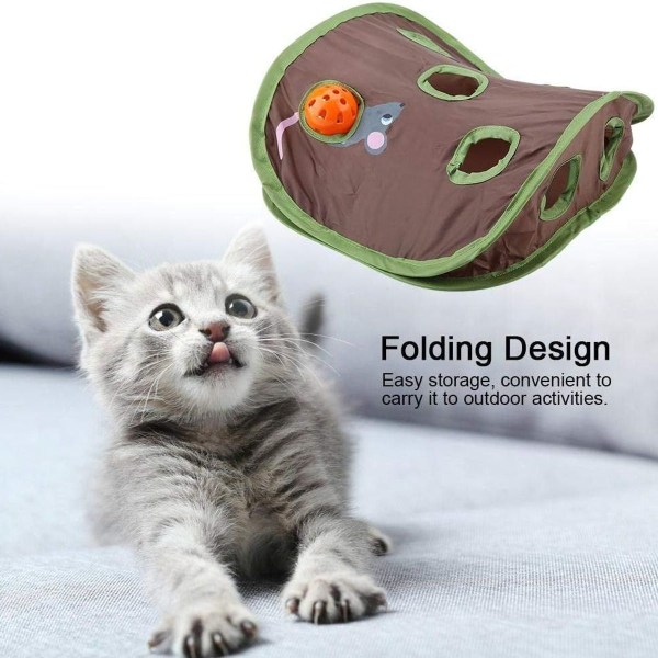 Zerodis Interactive Cat Toy 9 Mouse Holes Interactive Toy KLB