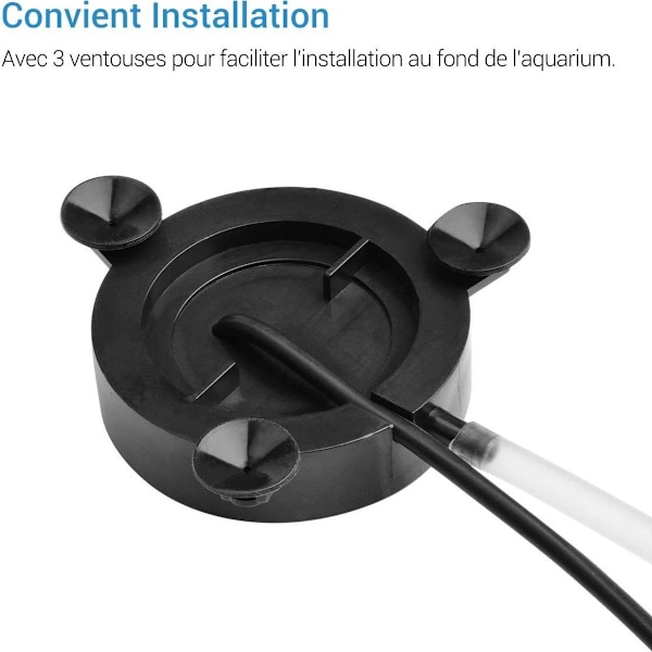 Nedsænkelig akvarieboblelampe, automatisk farveskiftende boblelys, 6 KLB