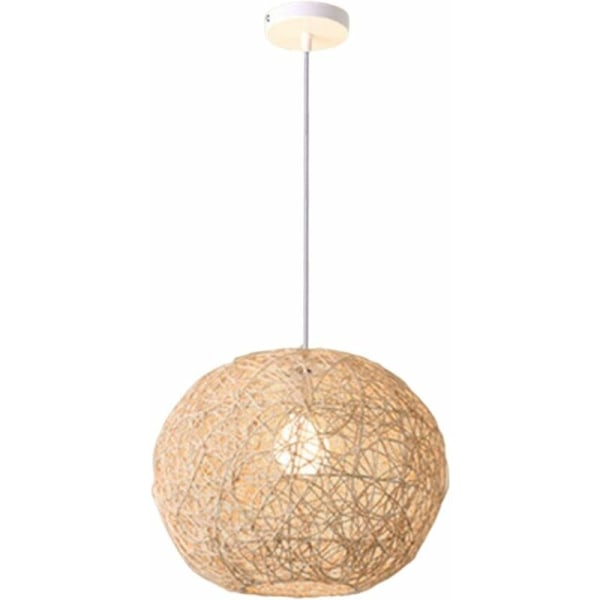 Rattan-hänglampor - Handgjord hängande lampa med glödlampa - Dekor för hem, sovrum Ø20cm KLB