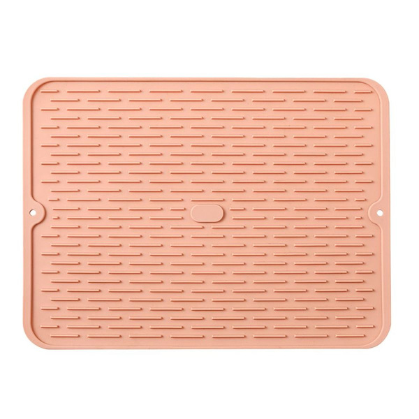 Silikon tørkematte kjøkkenbenk tørkematte rosa