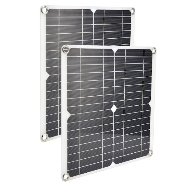 2 stk 15W fleksibelt solcellepanel bærbart solcellepanel KLB