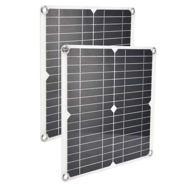 2 stk 15W Fleksibelt Solpanel Bærbart Solcelle Ladebræt KLB