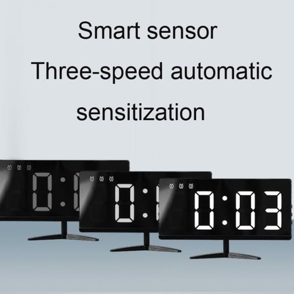 Elektronisk LED-ur, Smart Digital Bordur (Hvid)