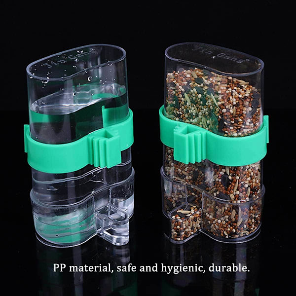 4 st automatiska husdjursdispenser Vattendispenser Transparent plast Automatisk fågelvattnare Fågelmatare för små djur Fågelbur