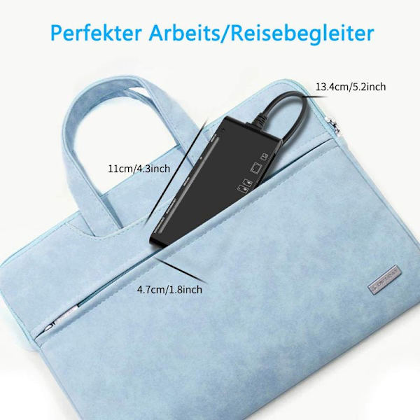 Kortleser USB 3.0, 7-i-1 minnekortleser, USB 3.0 (5Gbps)