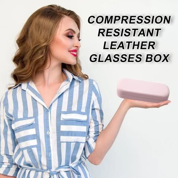 Hård glasögonfodral, bärbart glitterglasögonfodral i rosa