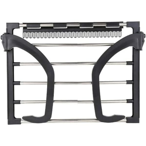 Radiator tørrestativ, bærbar, rund rør, lille størrelse, sort