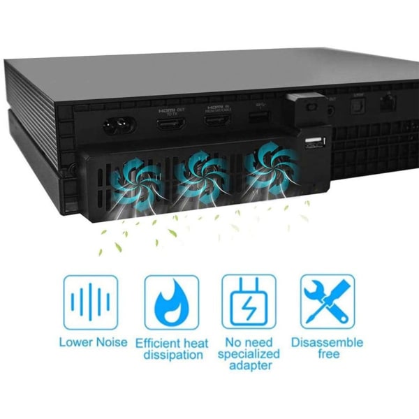 USB-tuuletin Xbox One X -konsolille, jäähdytyssysteemi 3 tuulettimella ja