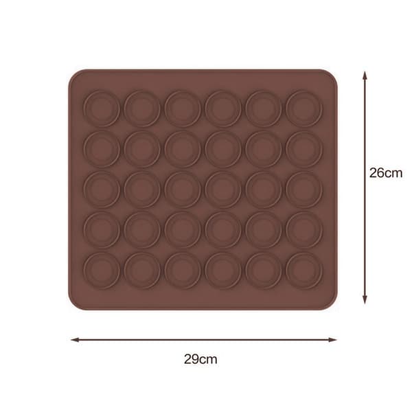 Bagemåtte silikone bagemåtte 30 huller macarons silikone måtte silikoneform