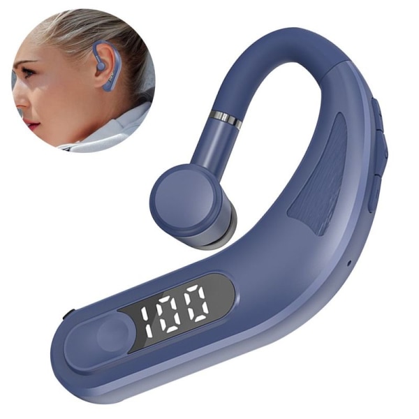 Bluetooth-hodesett V5.2 Bluetooth-hodetelefoner med mikrofon blå