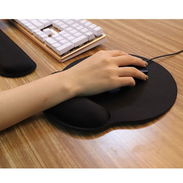 Musematte gelpute musematte med håndleddstøtte GIM ergonomisk musematte tastatur