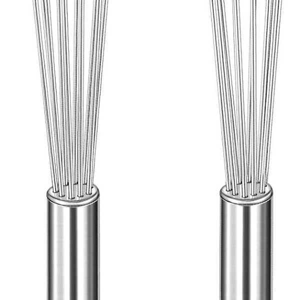 2 st rostfria metallvispar Visp Köksvispset