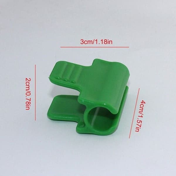 Sæt med 24 plastikclips til drivhus, net, pæl 11mm
