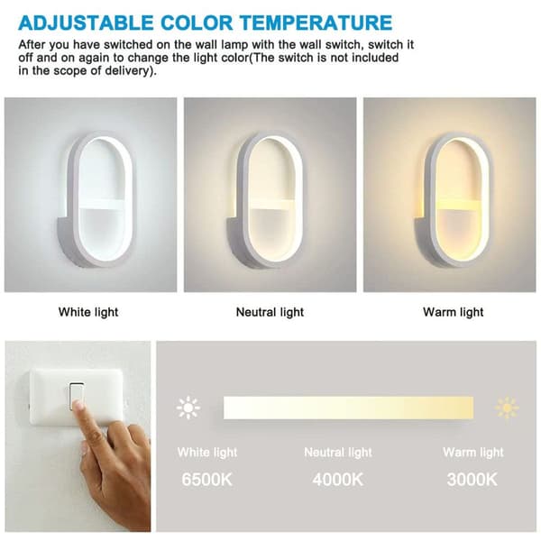 LED mini væglampe dæmpbar indendørs lys aluminium hvid