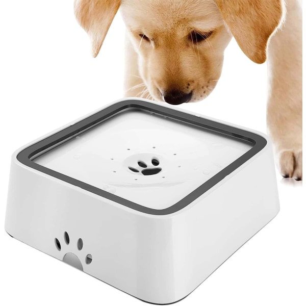 Dog 2 Dog Water Bowl Anti-Overflow No-Sol Flytende Hunde Vannskål, Anti-drypp Hundeskål for hjemreise