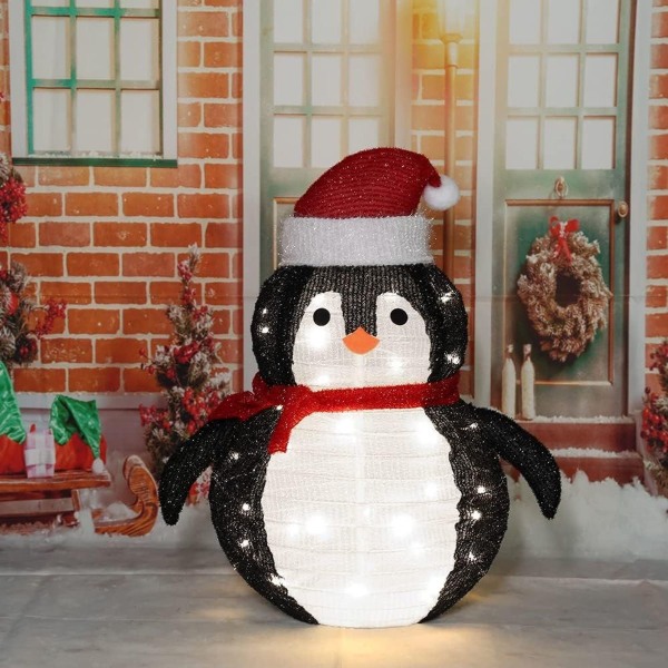 Jul LED, tomte utomhus, lysande snögubbe KLB