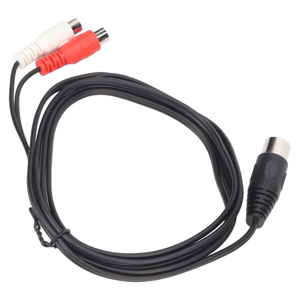 8-stifts Din till 2 RCA-adapterkabel, 8-stifts hane till 2 RCA-honkontakter KLB
