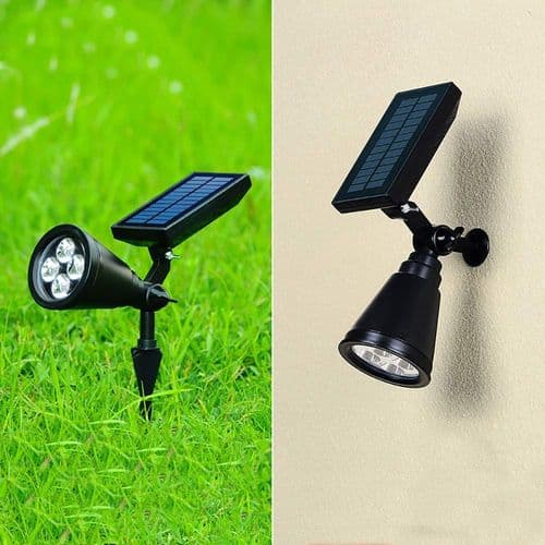 2x LED solcelle spotlight havelys landskabsspotlight til haven