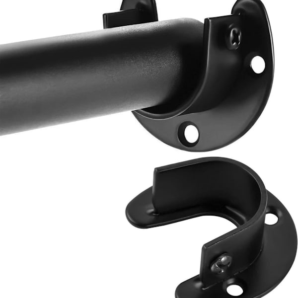 4 stk U-formet gardinstang 25mm stangbrakett KLB