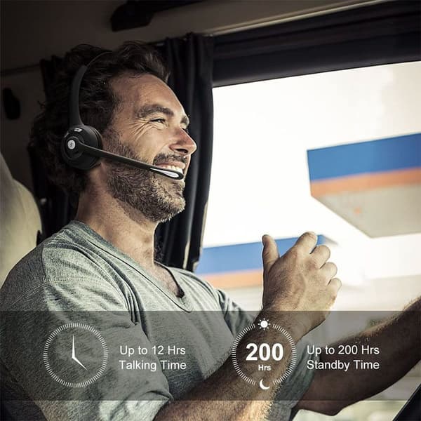 Bluetooth-headset/mobiltelefon-headset med mikrofon, kontor
