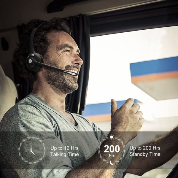 Bluetooth-headset/mobiltelefonheadset med mikrofon, kontor