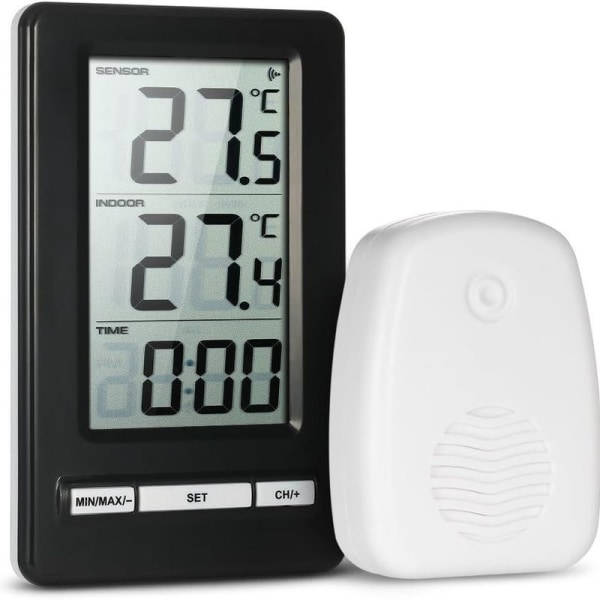 Trådlös digital LCD-termometer för inomhus- och utomhusbruk