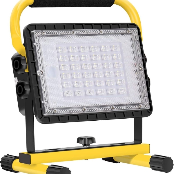 Oppladbar LED-lyskaster, 60W byggeplassspotlight 20800mAh Lading